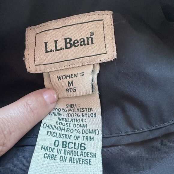 LL Bean Women’s Black Down Insulated Parka Puffer Ultrawarm Jacket M - Picture 3 of 11